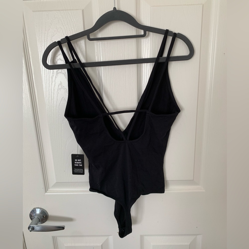 NWT Express Black Deep-V Neck Bodysuit